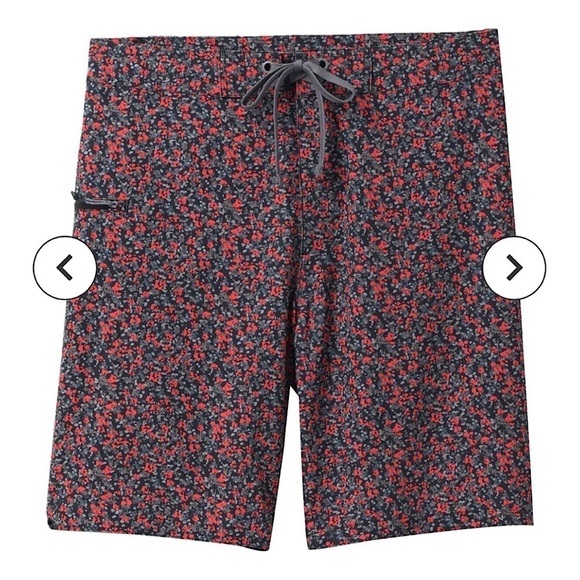 PrAna Fenton Boardshort 9” Men's Floral Wicking Fabric Water Resistant 50UPF 32 - Picture 6 of 8